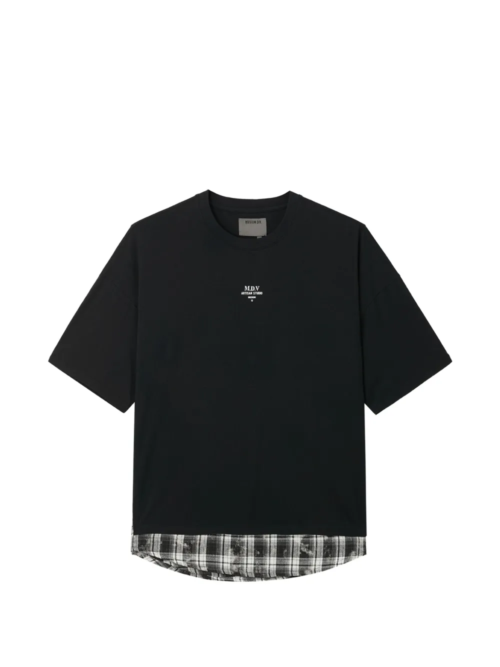 Musium Div. layered-effect logo-print T-shirt - Schwarz