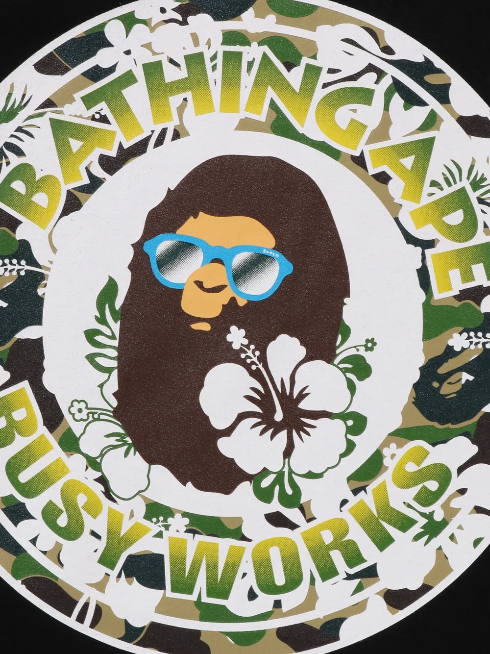 A BATHING APE Busy Works T-shirt met grafische print Zwart
