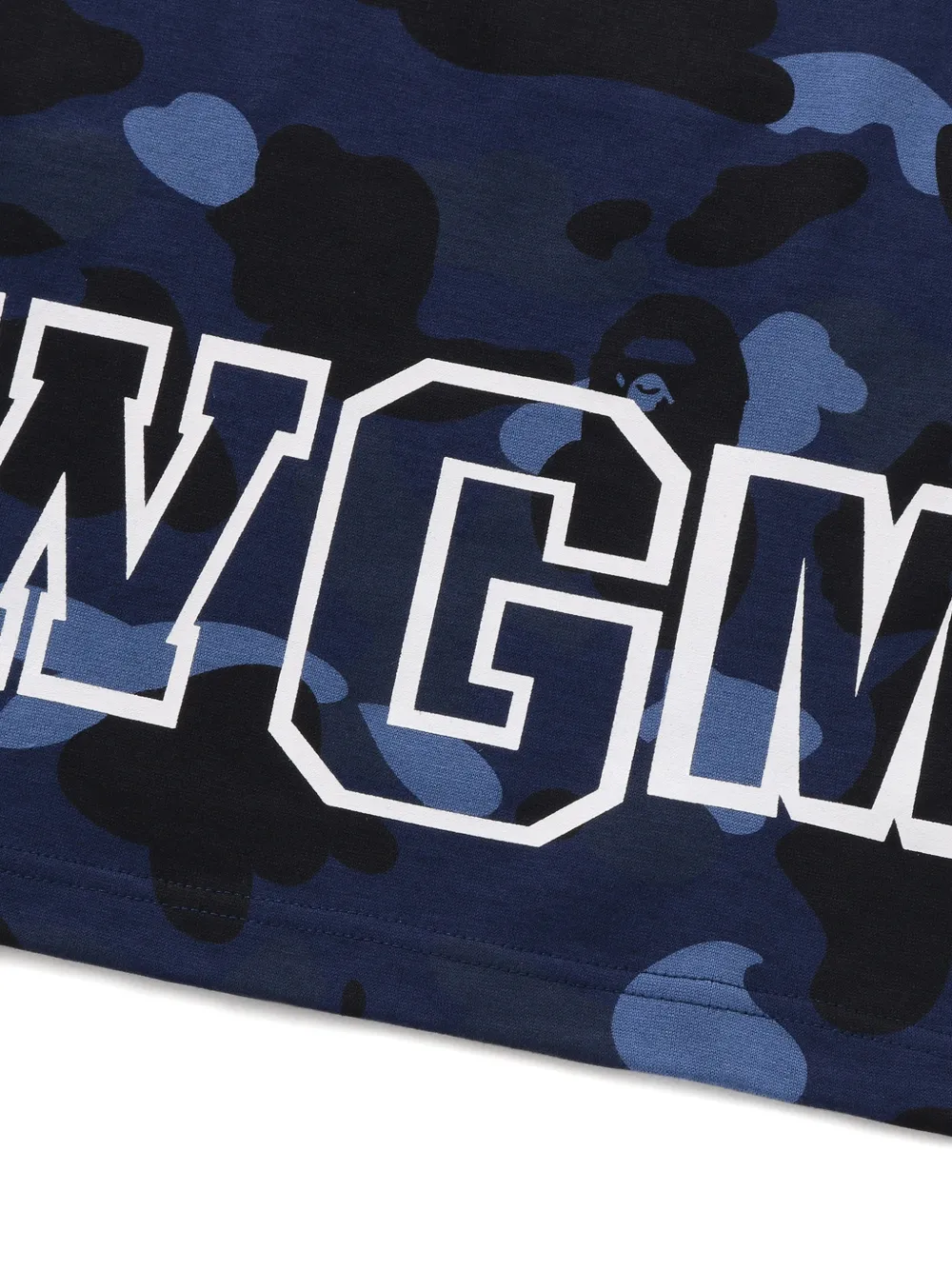 A BATHING APE T-shirt met camouflageprint Blauw