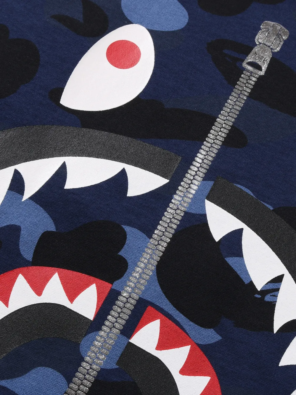 A BATHING APE T-shirt met camouflageprint Blauw