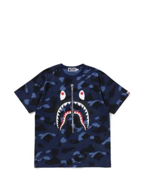 A BATHING APE® Shark カモフラージュ Tシャツ | パープル | FARFETCH JP