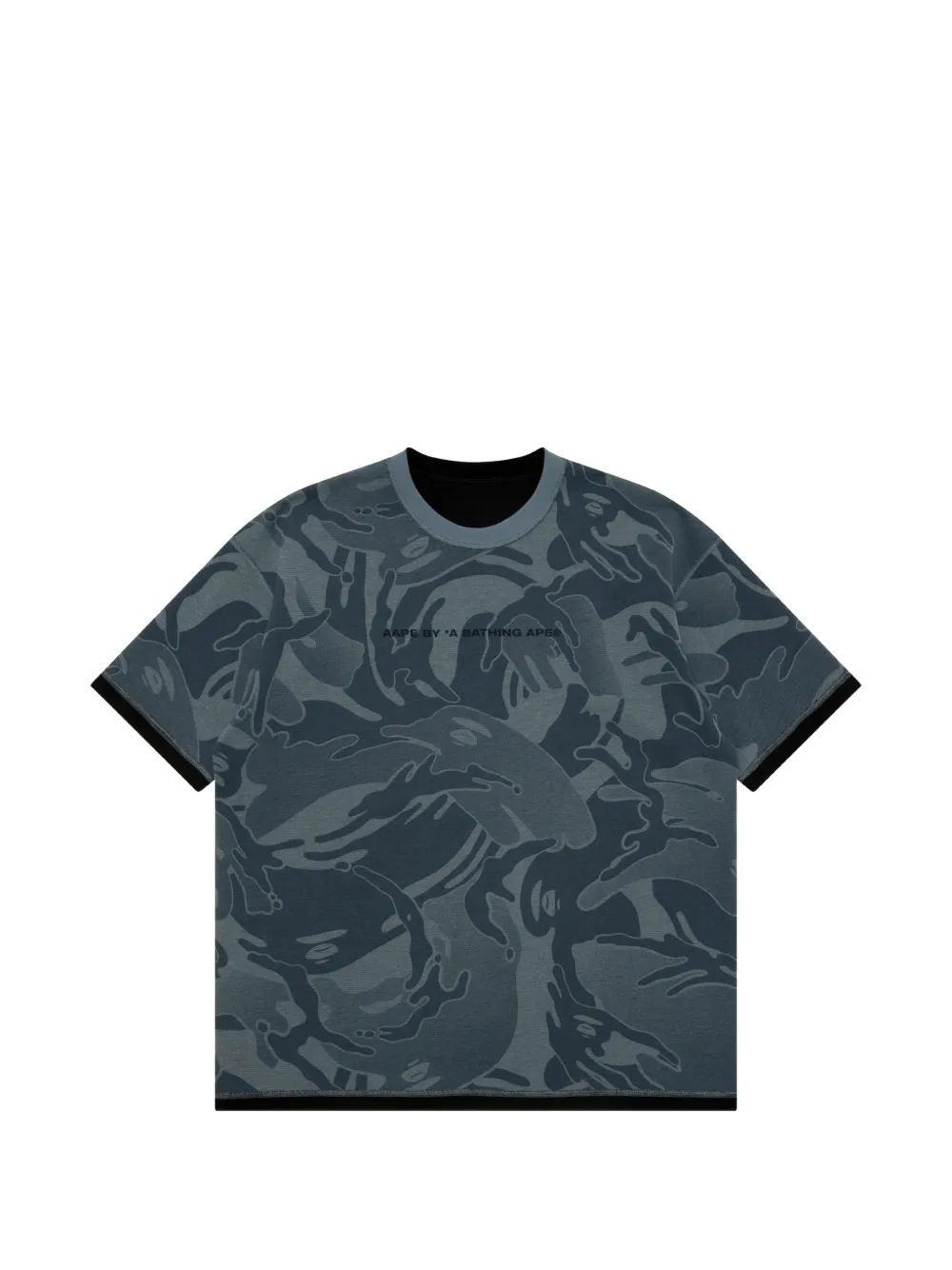 AAPE BY *A BATHING APE® reversible camo-print T-shirt - Blu