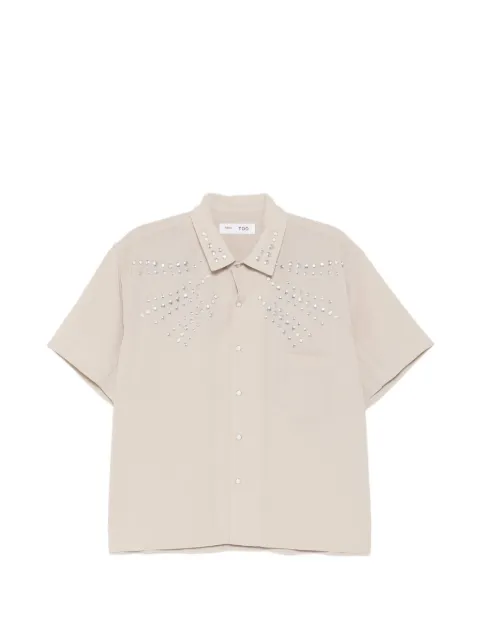 TOGA TOO stud-embellished short-sleeve shirt