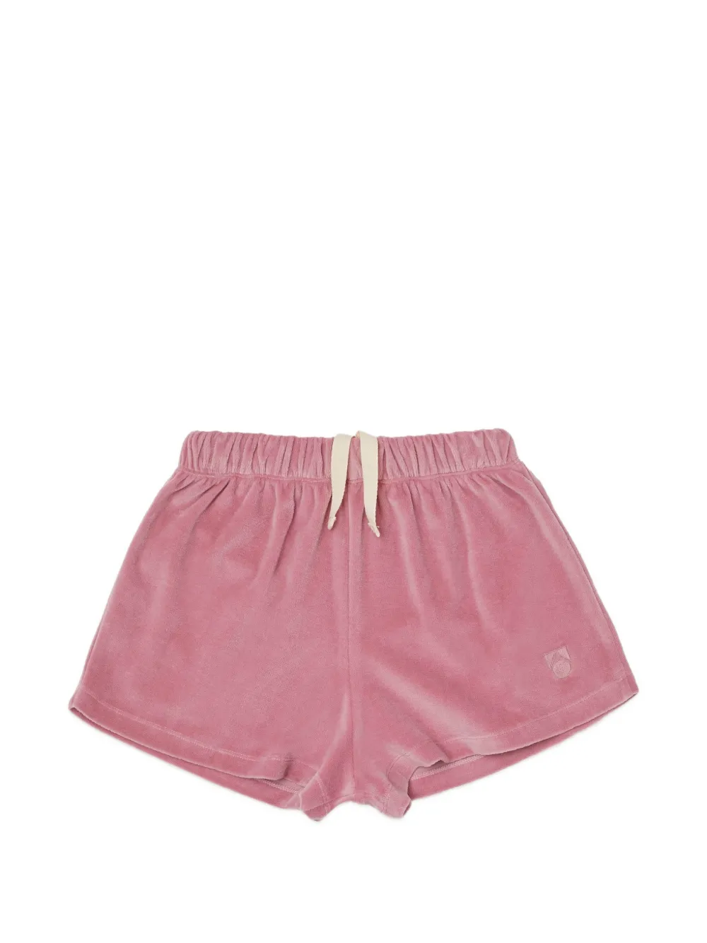main story velour drawstring shorts - Pink