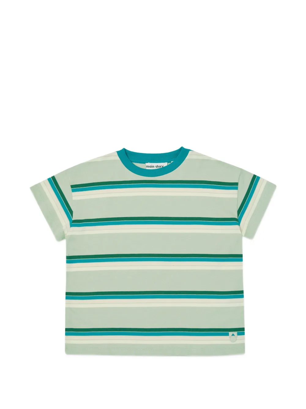 main story striped short-sleeve T-shirt - Verde