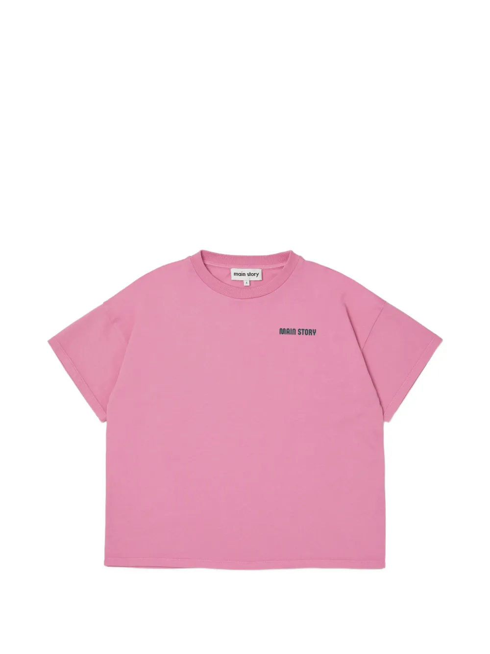Main Story logo-print dropped-shoulder T-shirt | Pink | FARFETCH GE