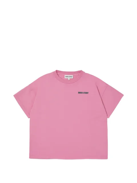 main story logo-print dropped-shoulder T-shirt