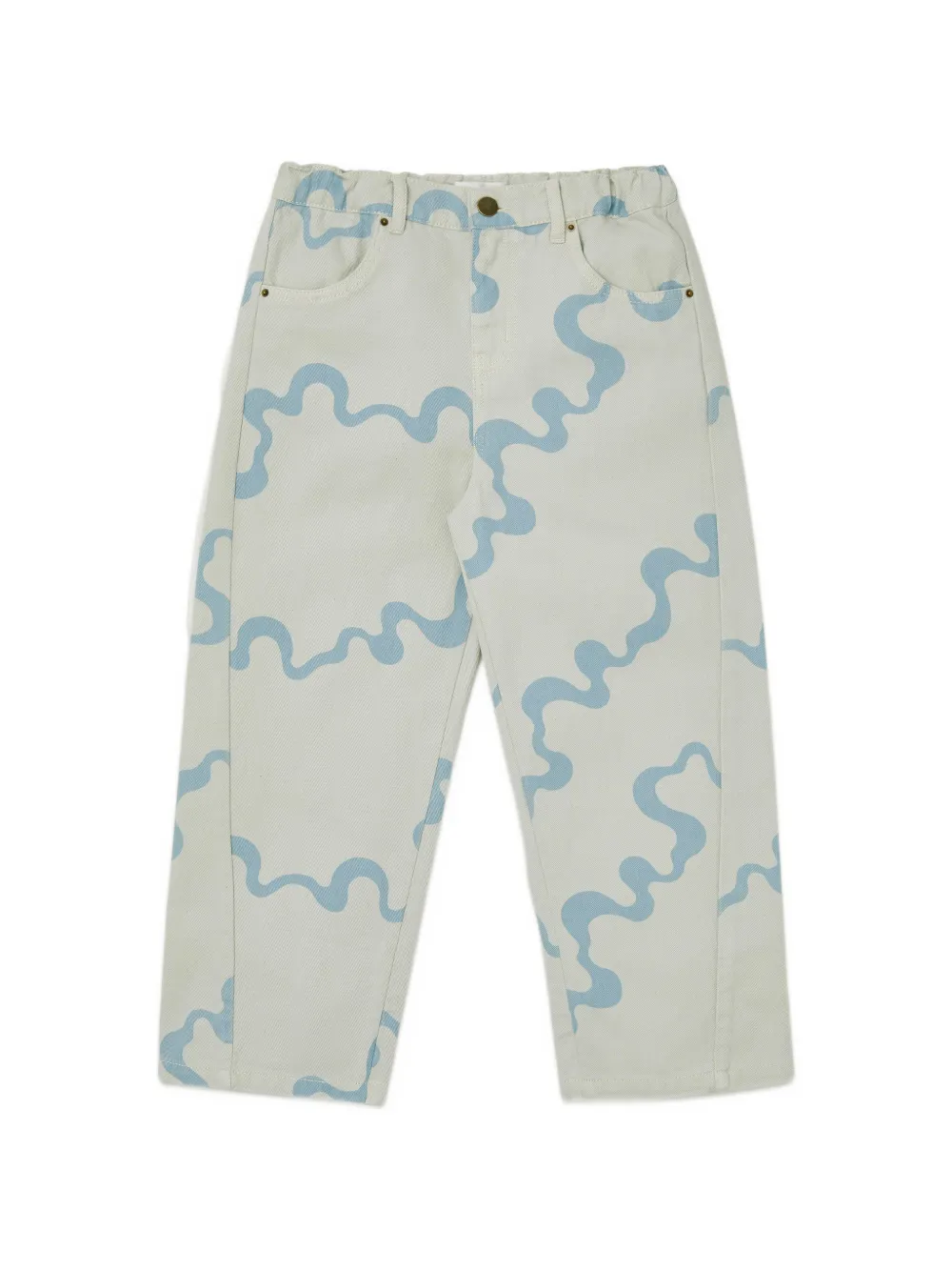 main story abstract-print straight-leg jeans - Grigio