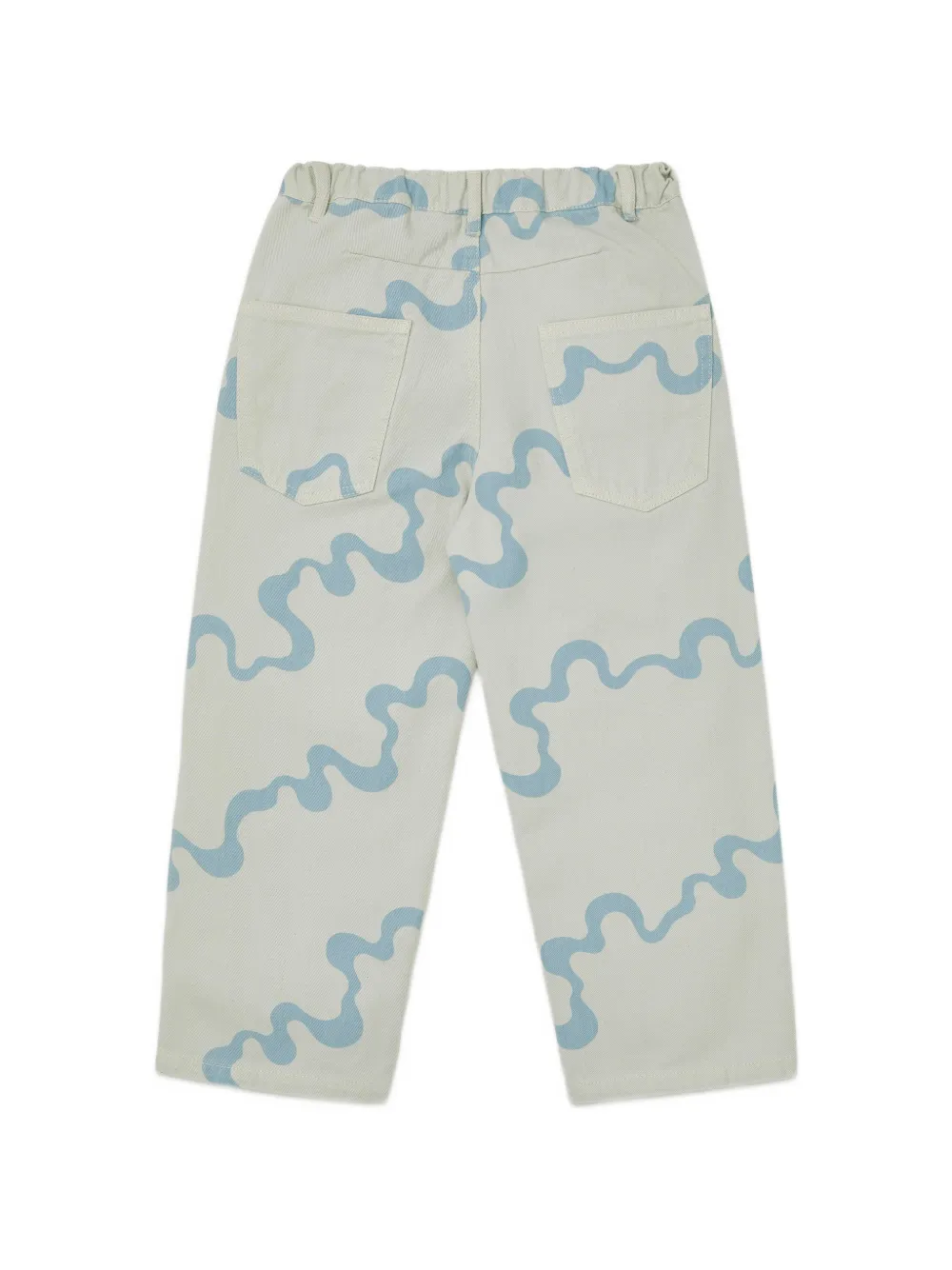 main story Straight jeans met abstracte print Grijs