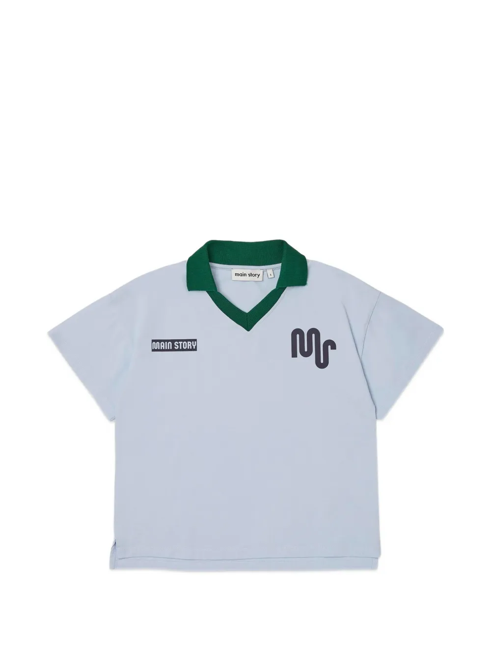 main story logo-print polo shirt - Blu