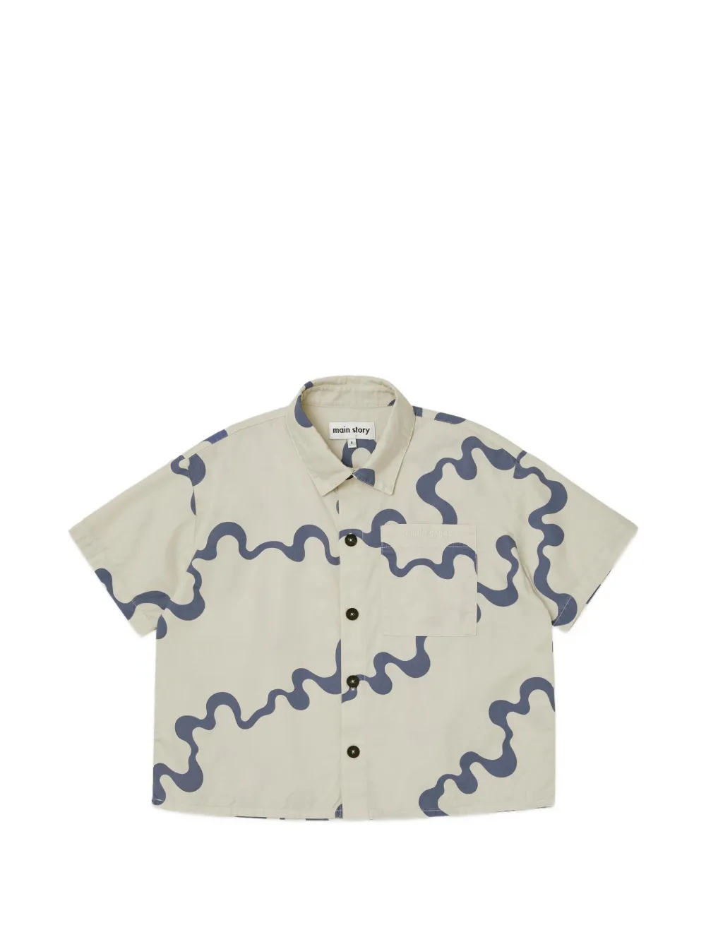 main story abstract-print short-sleeve shirt - Nude