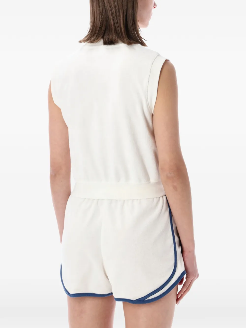 Nike Chill badstof top met V-hals en logo-patch Beige
