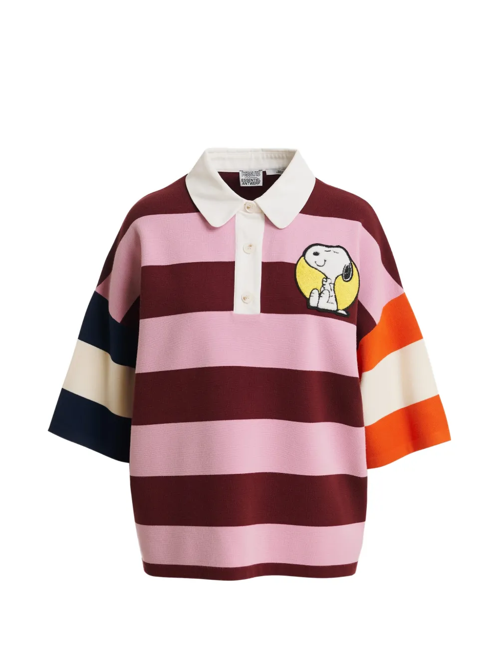 Essentiel Antwerp x Peanuts Snoppy-patch polo top - Marrone