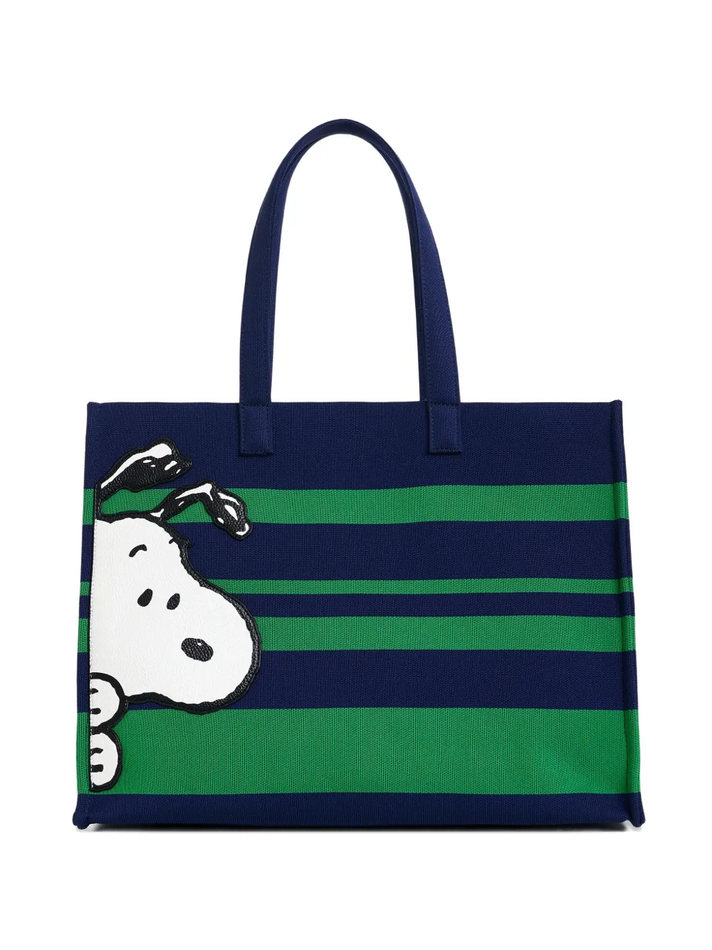 Essentiel Antwerp Peanuts™ striped graphics tote bag - Blu