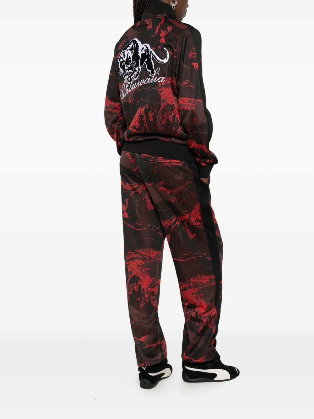 PUMA x Ahluawalia T7 abstracte print sweater met logopatch Zwart