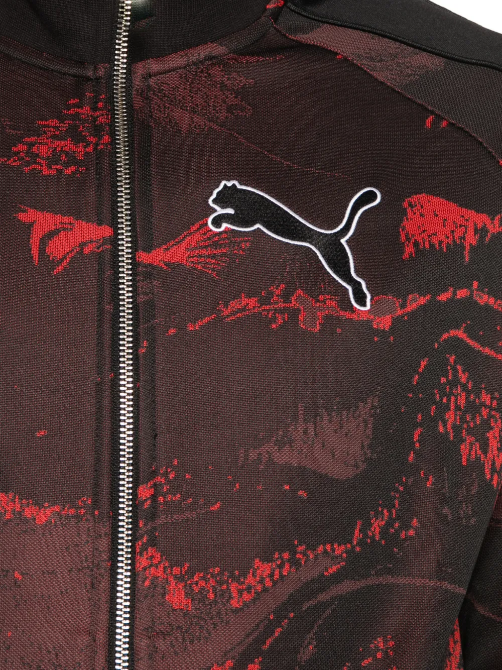 PUMA x Ahluawalia T7 abstracte print sweater met logopatch Zwart