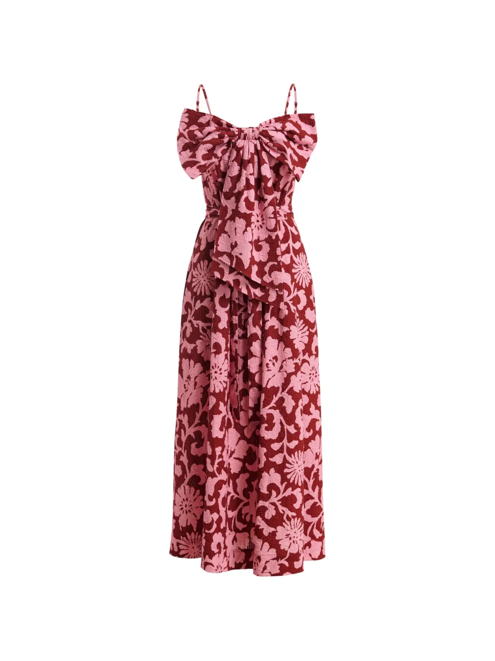 Essentiel Antwerp floral-print bow-detail dress - Rosso
