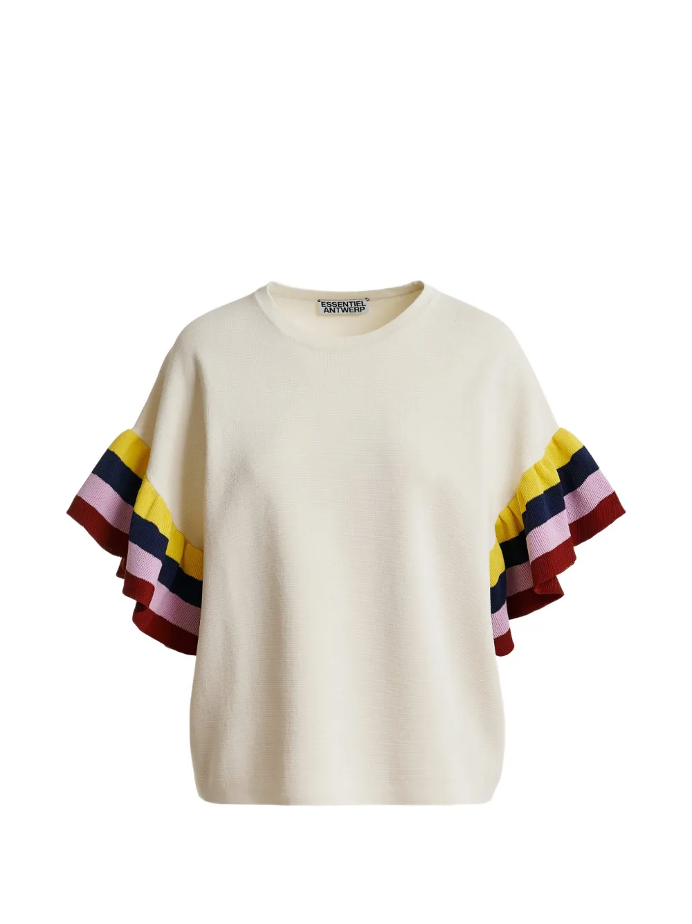 Essentiel Antwerp Januari striped-sleeve sweater - Toni neutri