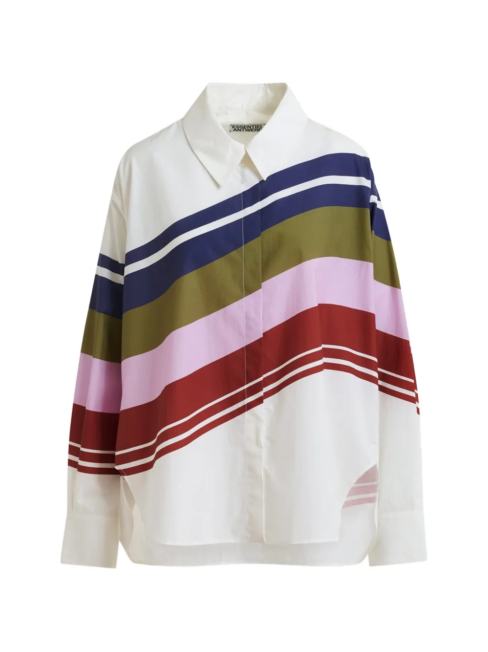 Essentiel Antwerp Joppy stripe-print shirt - Weiß