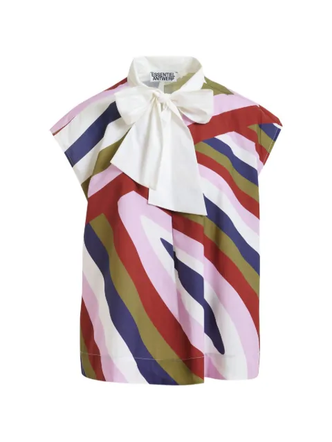 Essentiel Antwerp graphic-print bow-detail blouse