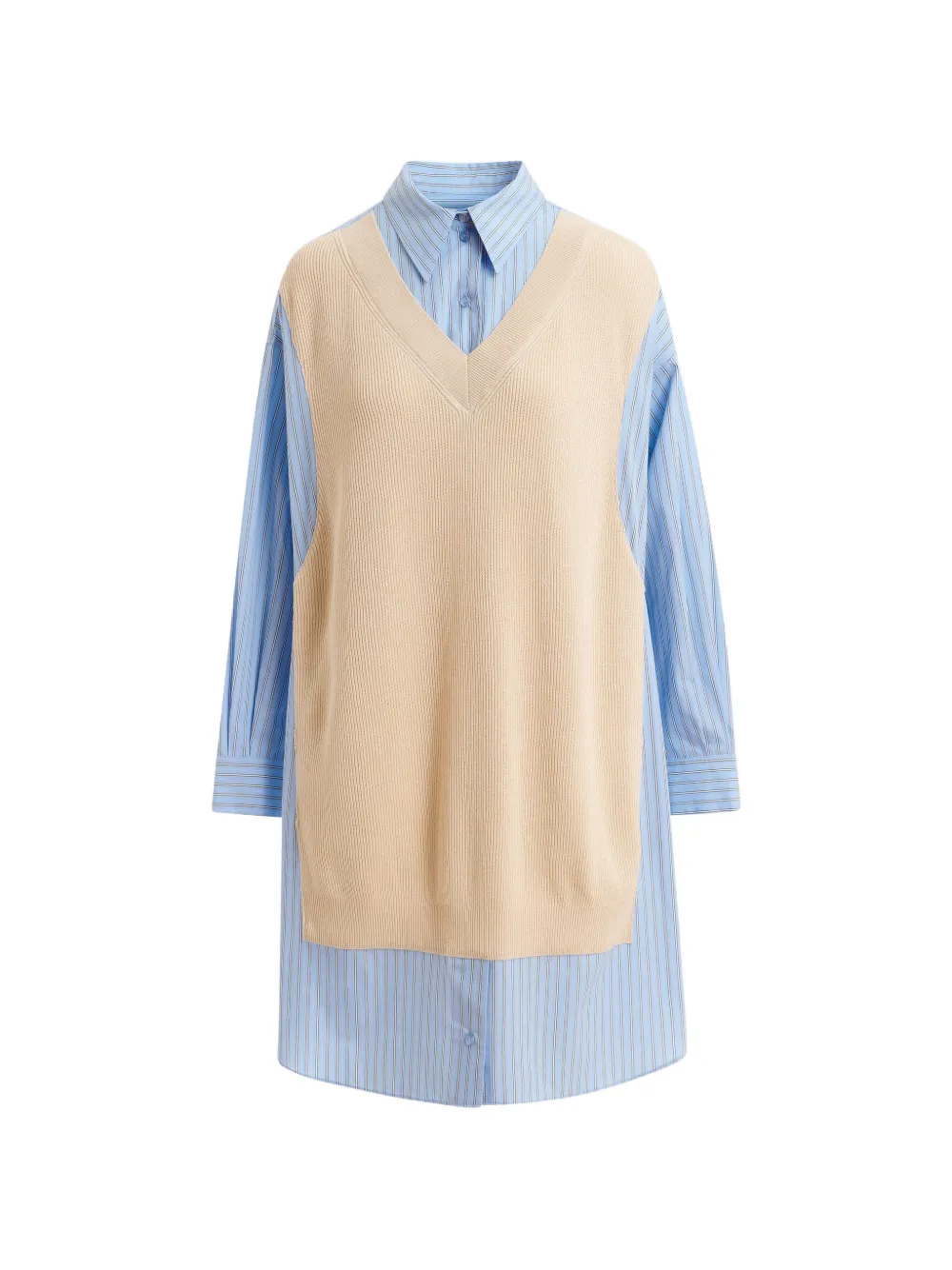 Essentiel Antwerp striped-pattern shirt midi dress - Blu