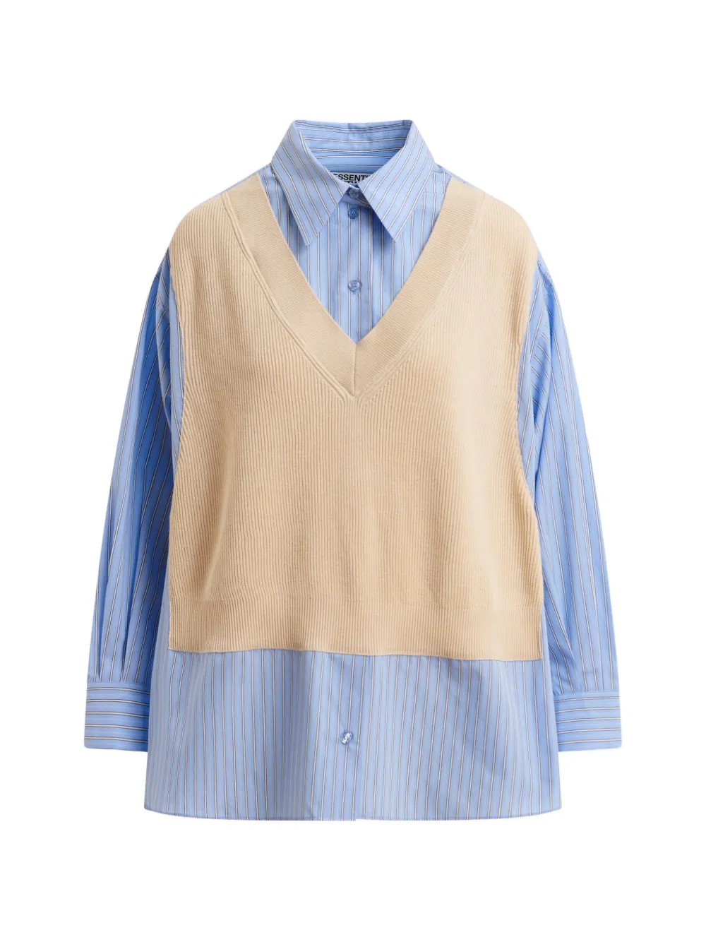 Essentiel Antwerp striped-pattern shirt - Blu