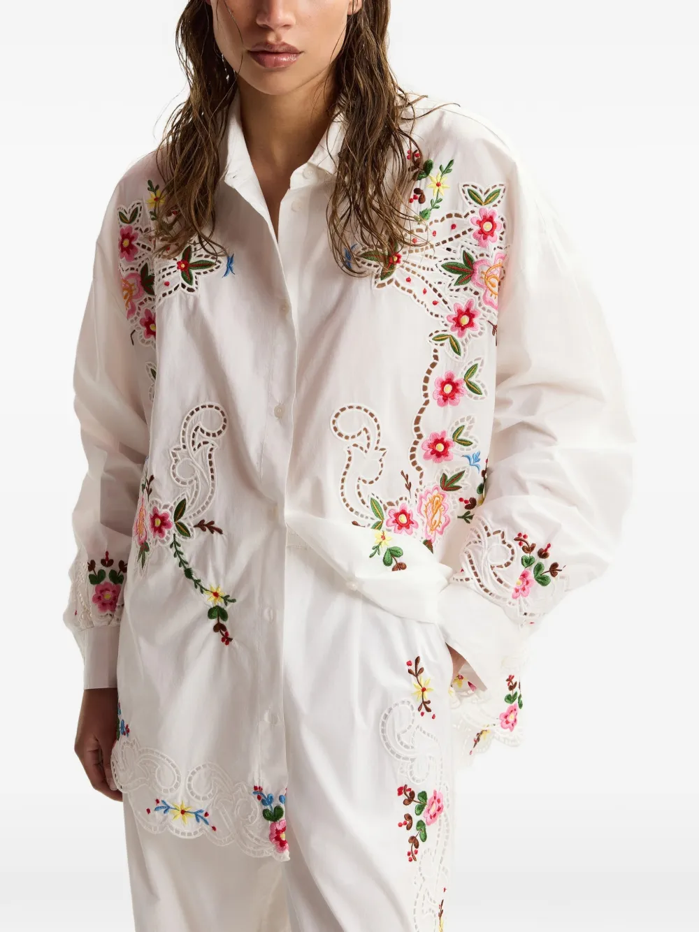 Essentiel Antwerp Jayme blouse met borduurwerk Wit
