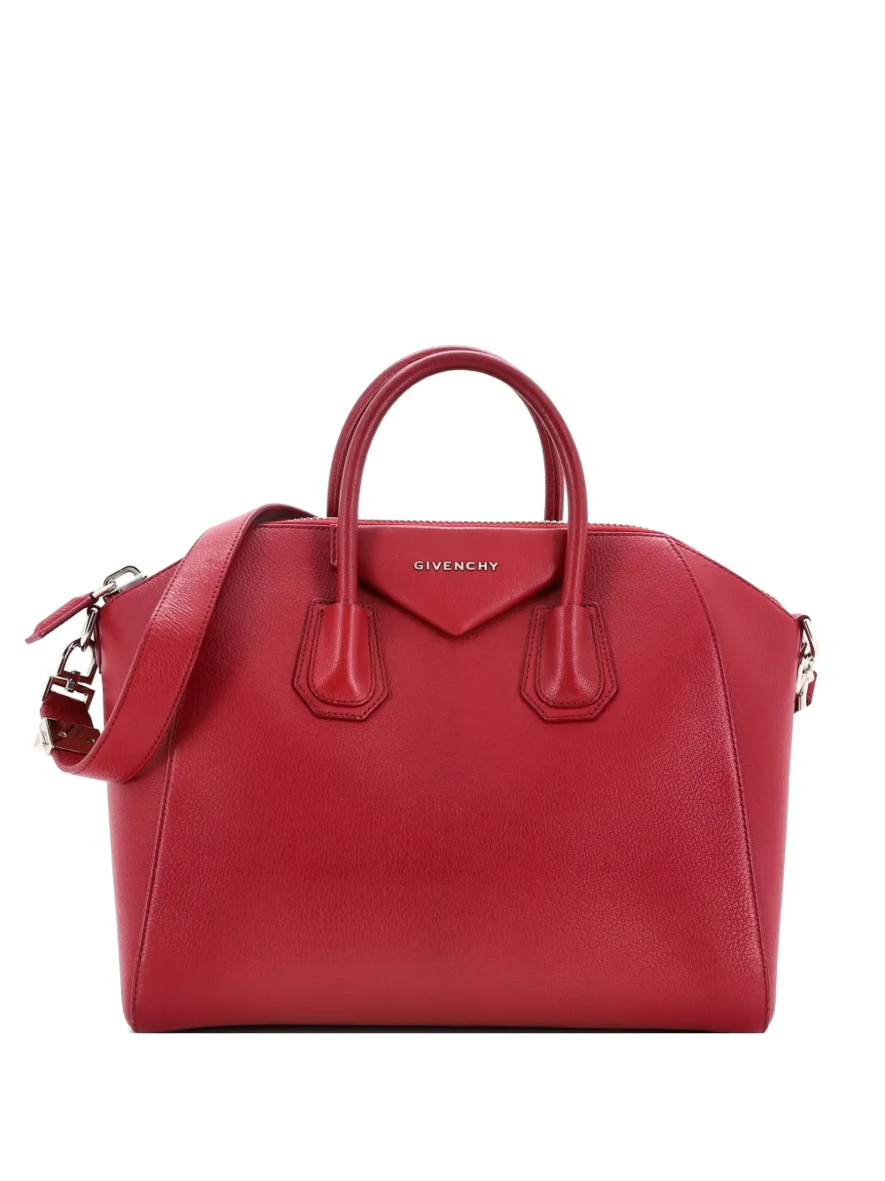 Givenchy Pre-Owned Antigona Bag Glazed Leather Medium satchel - Rosso