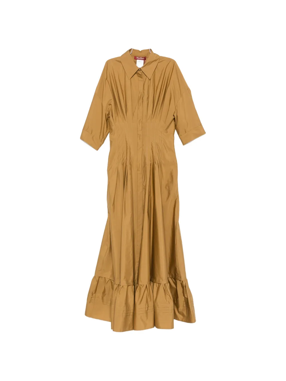 Max Mara ruffled-hem maxi dress - Brown