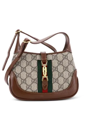 年代物 gucci ジャッキー　ggキャンバス　ワンショルダー　ホーボー Gucci Pre-Owned ジャッキー1961 GGキャンバス ミニ ホーボーバッグ
