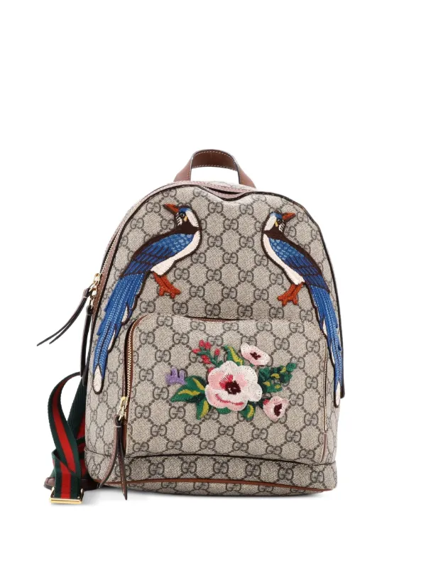 gg mini backpack Gucci Canvas Ophidia - Beige One front zip pocket GUCCI Black GG Marmont Matelass