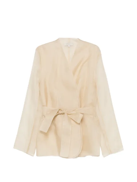 Antonelli Elia belted semi-sheer jacket