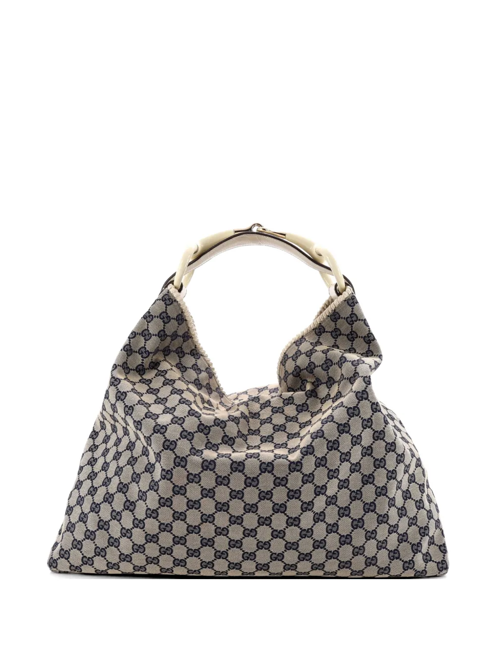 Gucci Pre-Owned Horsebit GG Canvas Large hobo bag - Marrone