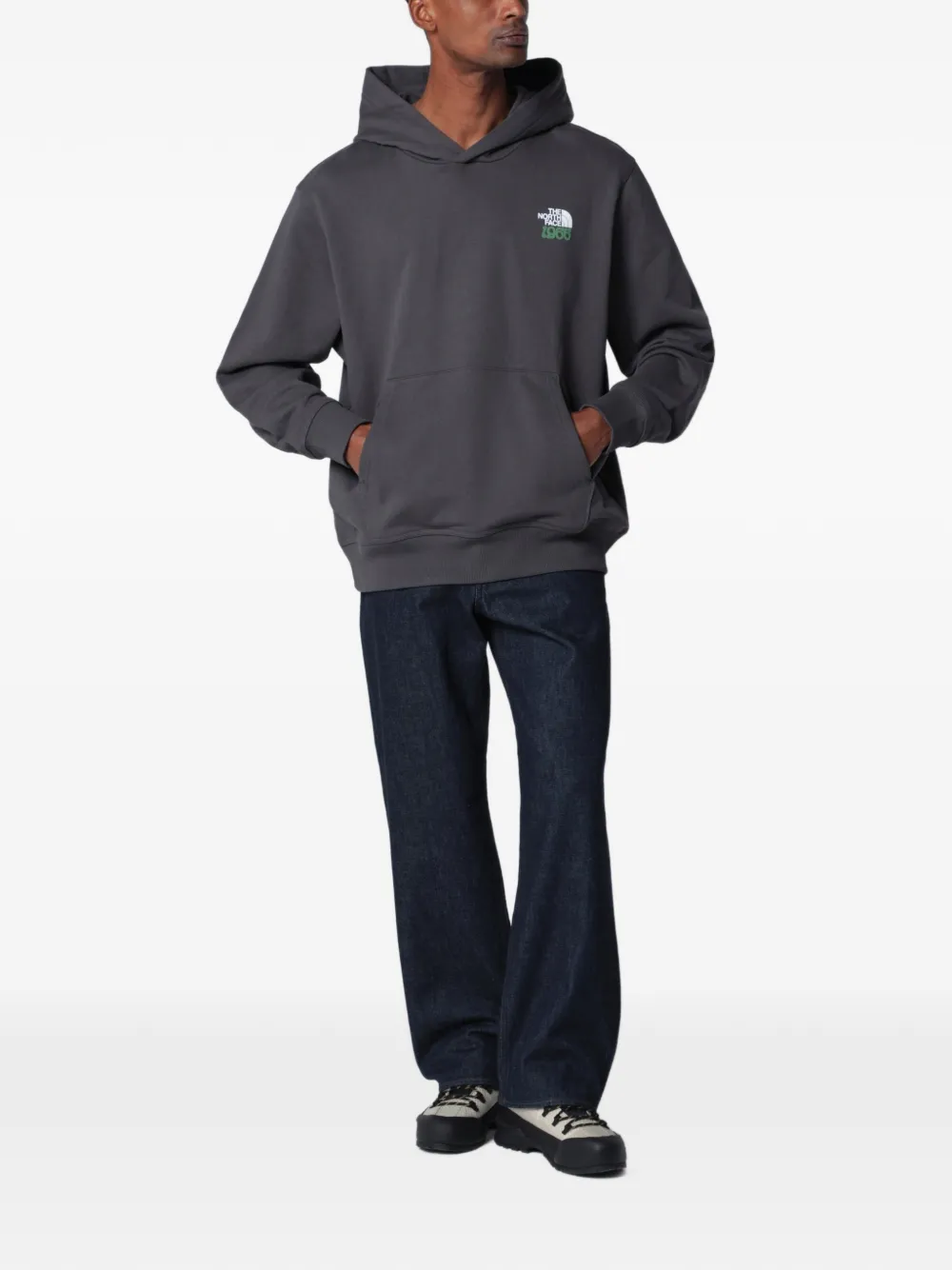The North Face Hoodie met logoprint Grijs