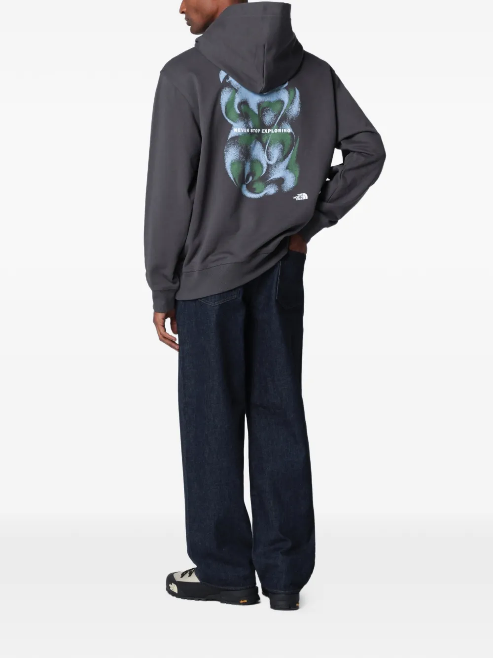 The North Face Hoodie met logoprint Grijs