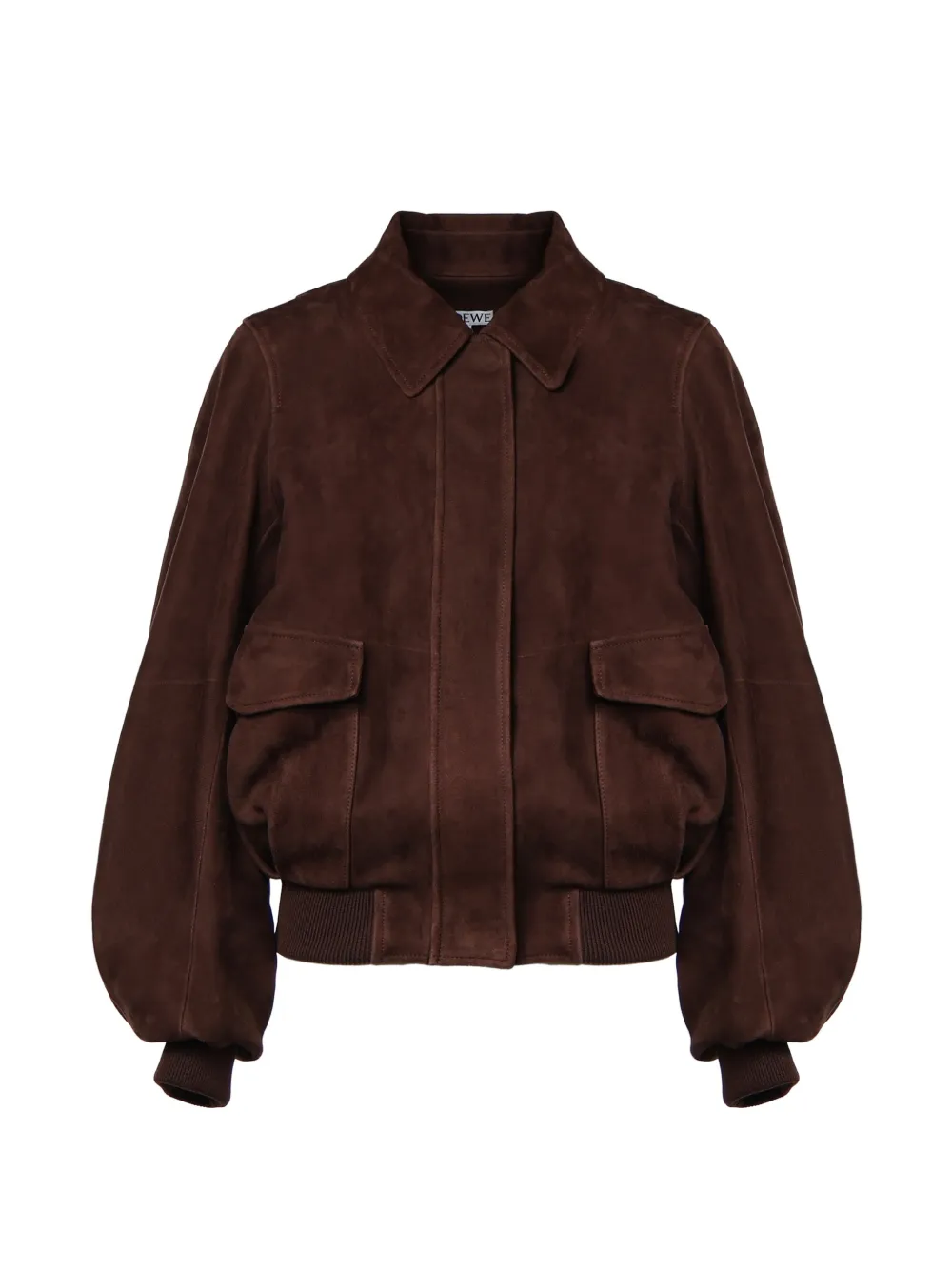 LOEWE suede bomber jacket - Marrone