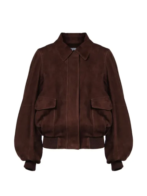 LOEWE suede bomber jacket
