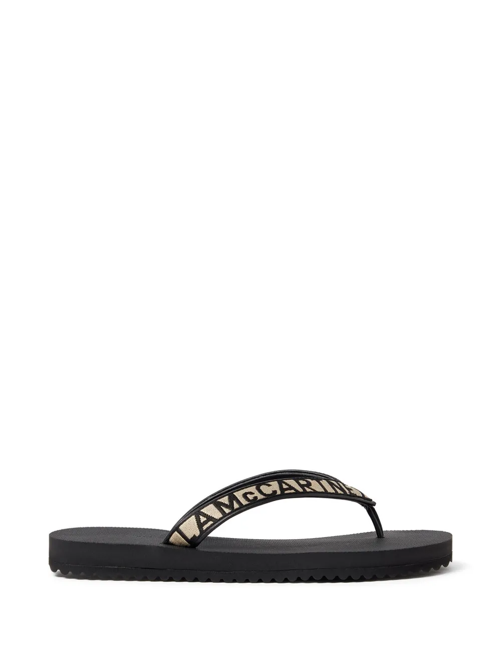 Stella McCartney logo-detail thong-strap sandals Zwart