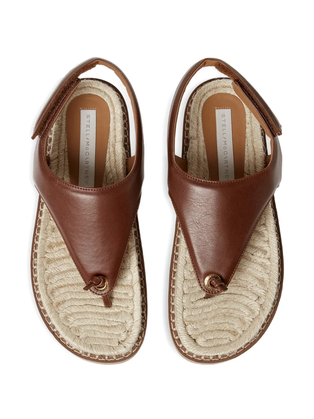 Stella McCartney Gaia platte sandalen Bruin