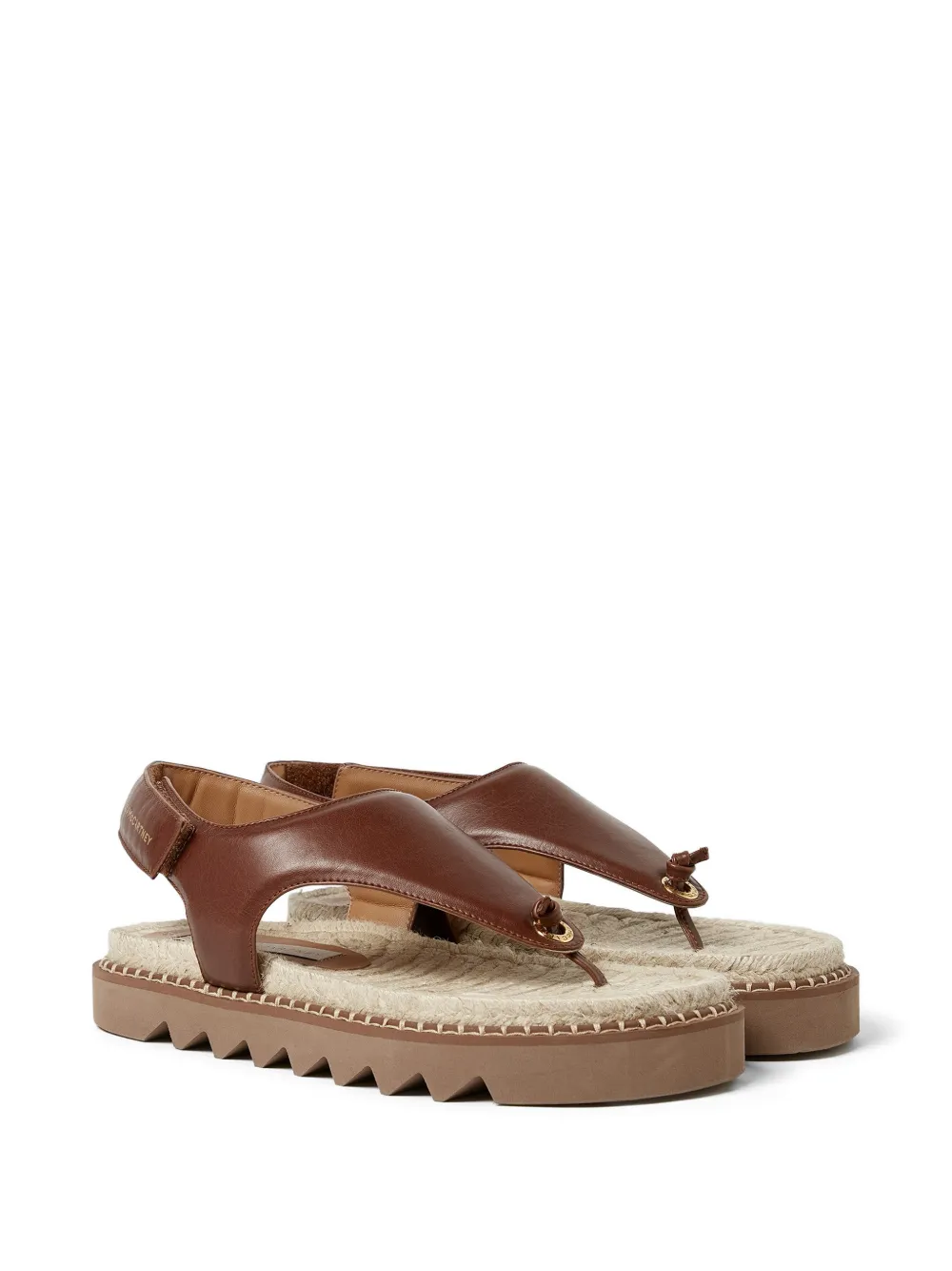 Stella McCartney Gaia platte sandalen Bruin