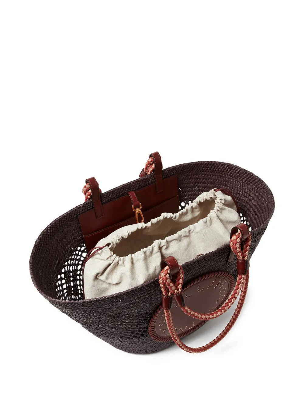 Stella McCartney Grote Basket tas met touw Bruin