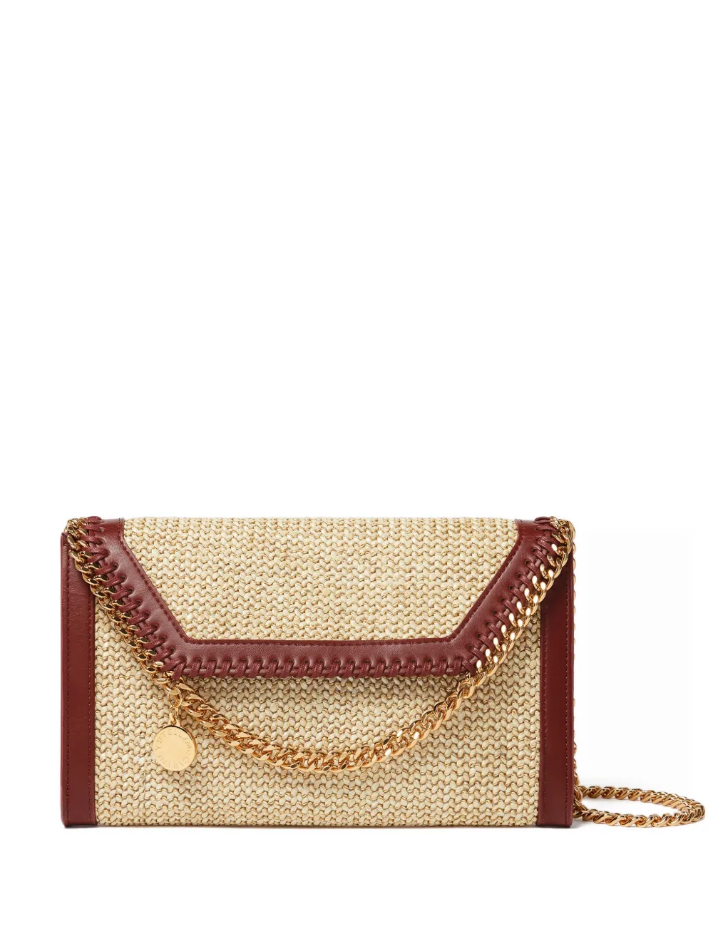 Stella McCartney Falabella raffia crossbody bag - Toni neutri