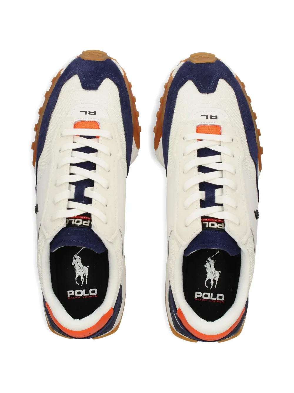 Polo Ralph Lauren logo-embroidered panelled sneakers Wit