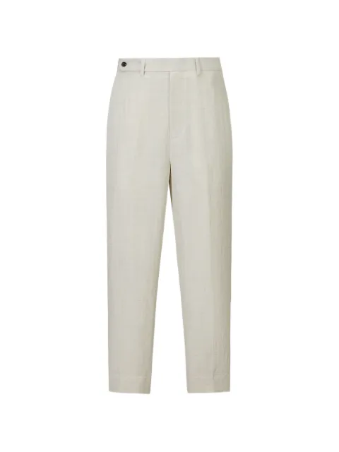 Shanghai Tang herringbone dragon-embroidered trousers
