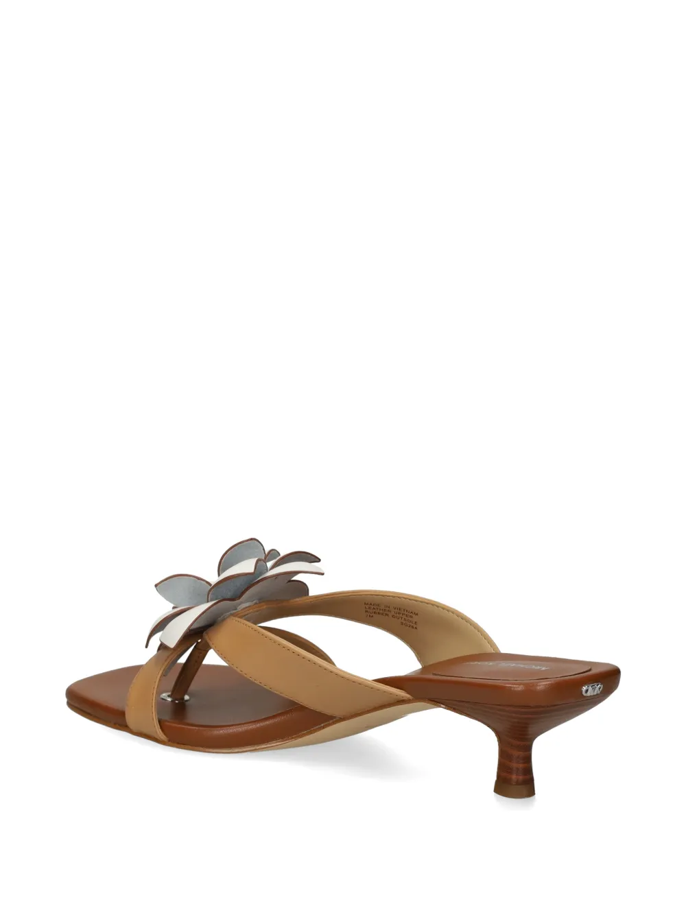 Michael Kors floral-applique leather sandals Beige