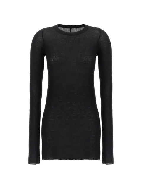 Rick Owens ribbed-knit raw-cut T-shirt