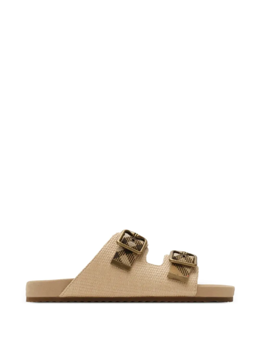 Burberry Urchin raffia-effect sandals - Toni neutri