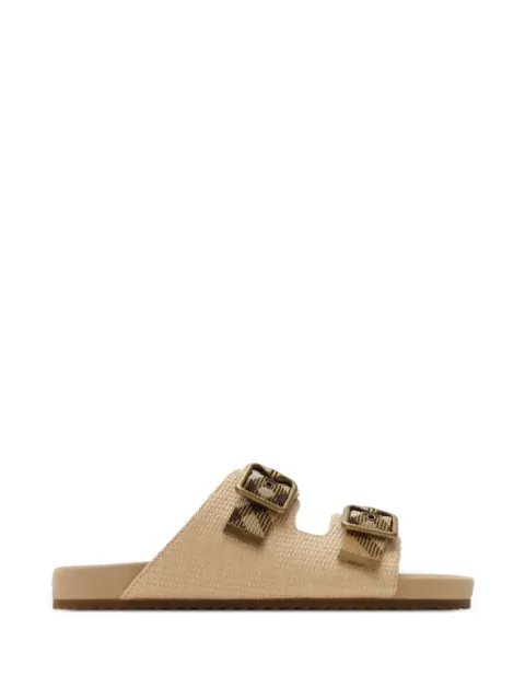 Burberry Urchin raffia-effect sandals