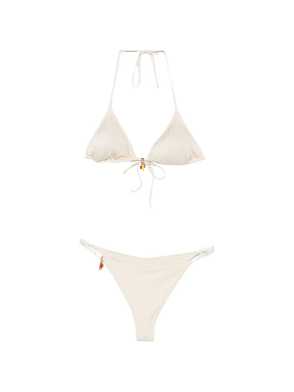 MC2 Saint Barth Lezzy bikini verfraaid met bedel Beige