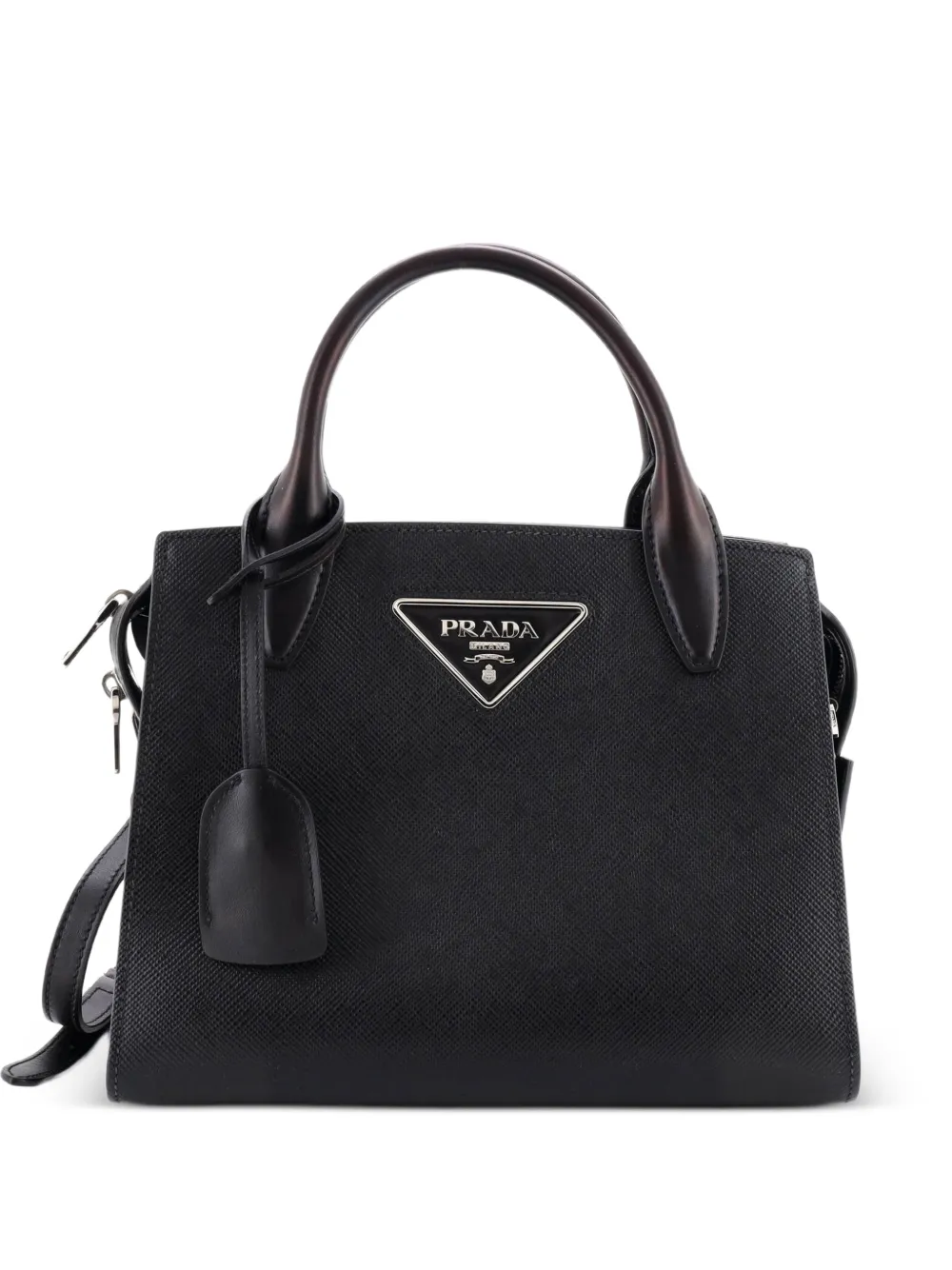 Prada Pre-Owned Kristen Tote Saffiano Leather Medium shoulder bag - Black